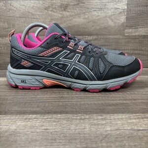 Asics Gel-Venture 7 Gray Pink Womens US Size 10 Wide 1012A477 Running Shoes